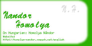 nandor homolya business card